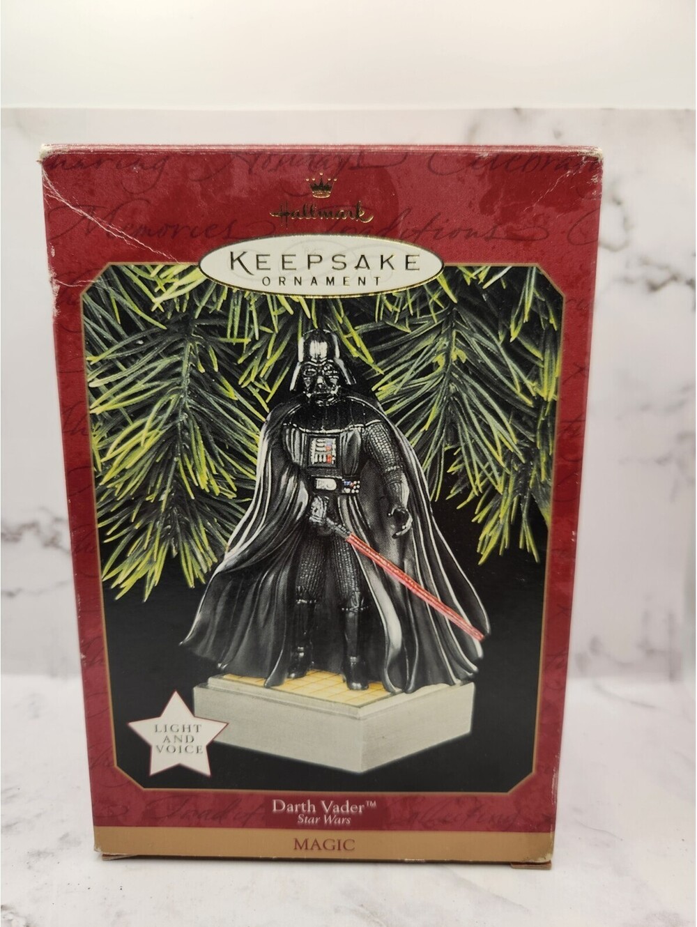🔥Hallmark Keepsake Ornament 1997 Star Wars Darth Vader Light and Voice🔥